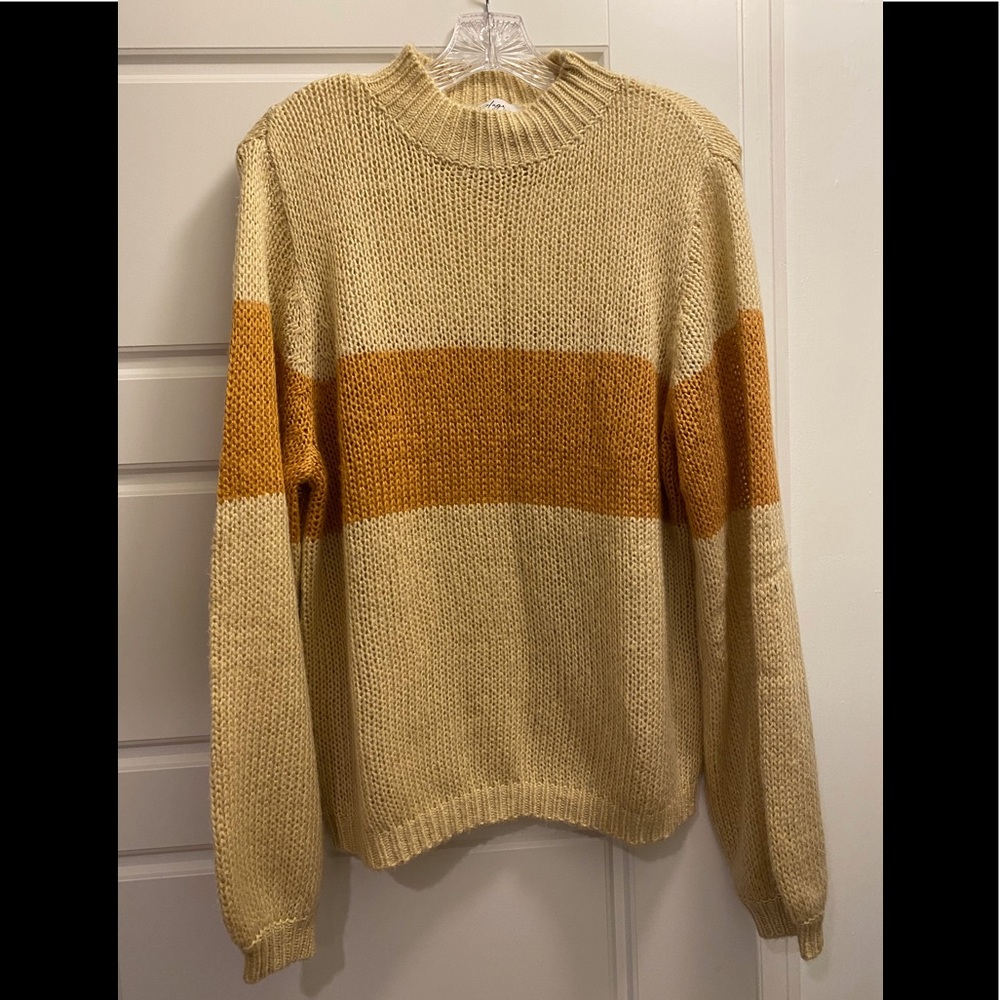 Polagram Camel stripe sweater, size XL